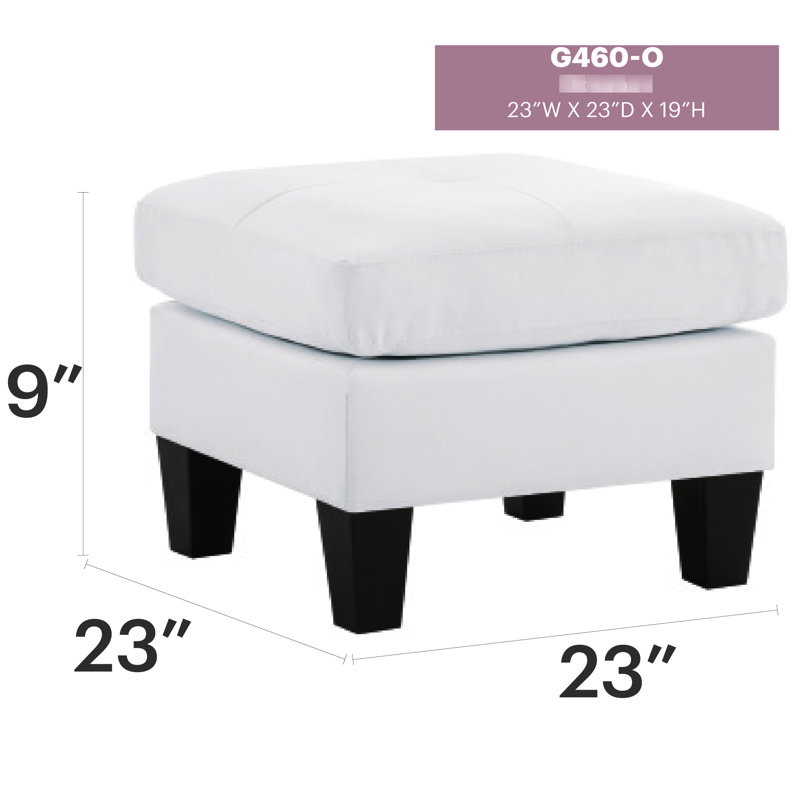 Siège blanc pour petits espaces, H 19 po x l 23 po x P 23 po, polyvalent, espaces décontractés, couleur, sièges confortables, prêt à l'emploi