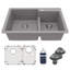 Ensemble d'évier de cuisine à double cuve à montage sur le dessus 60/40 Karran Quartz 33 "X 22"-54821667