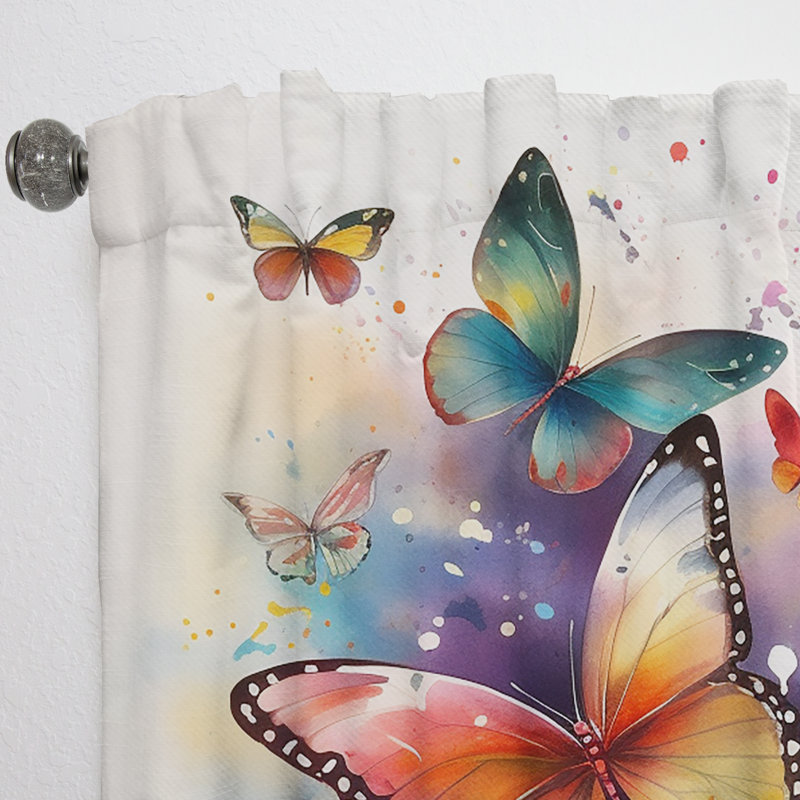 Rideaux en velours mauve - 1 papillon, L 52 po x L 120 po