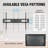 ELG N01V8 Fixed TV Wall Steel Mount with VESA 900X600mm Quick Release System for 55 to 100 inch TVs