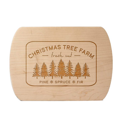 Planche à découper ovale Christmas Tree Farm