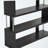 Bahtie Geometric Bookcase with 3 Tier Shelves in Dark Brown Finish, 37.90'' H X 42.85'' W X 11.20''D-110477587