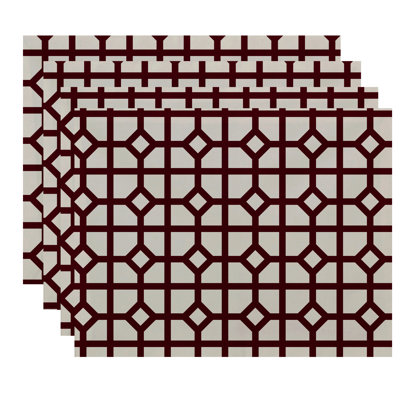 Polyester Geometric Rectangle Placemat