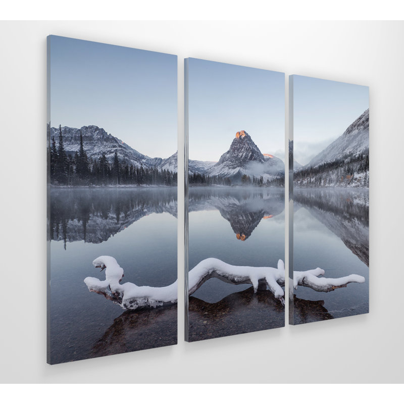 « two medicine valley after snowfall », reproduction de photo à multiples images sur toile tendue, H 32 po x l 48 po