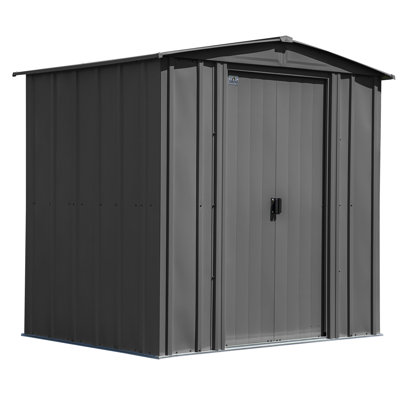 Classic Steel Storage Shed, 6X5, Charcoal