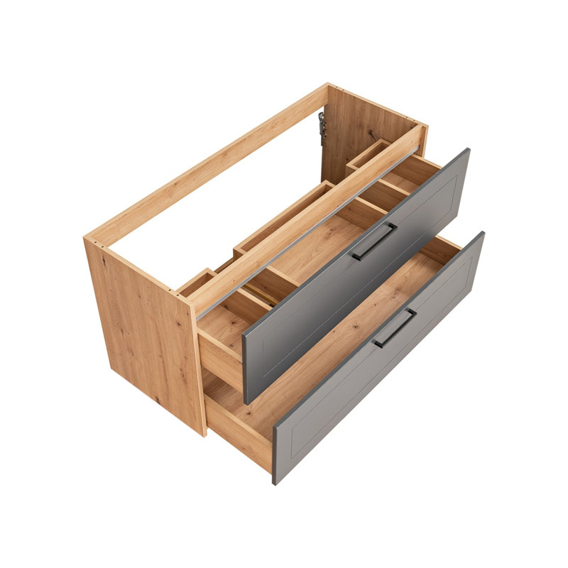 Evelyn-May 120 mm Single Double Bathroom Vanity Base, Grey