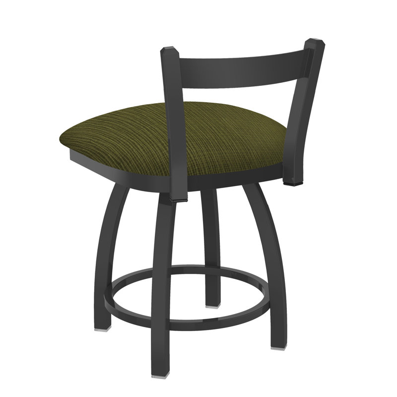 Tabouret de coiffeuse en métal Catalina, Étain, Tissu-graphique perroquet