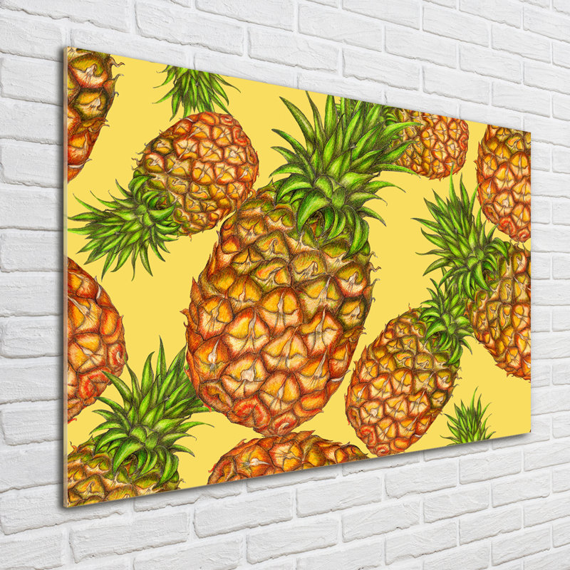 Pineapples - No Frame Print on Glass