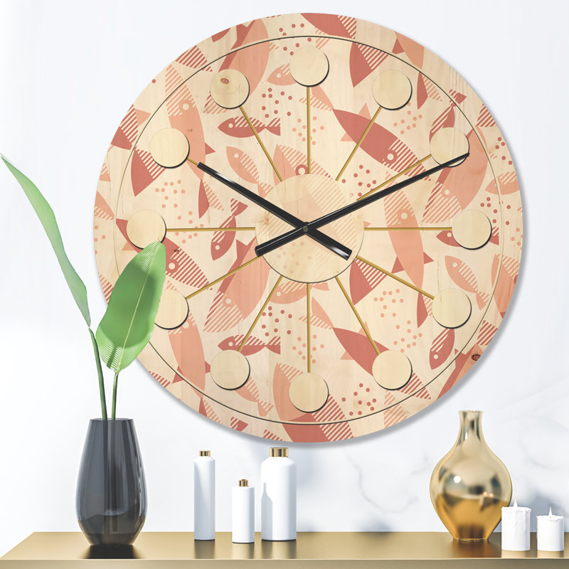 Horloge murale en bois rose, Moyenne