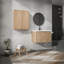 Meuble-lavabo mural sophistiqué avec rangement abondant et design élégant