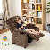 Goggin Kids Recliner with Anti-Tilt, Two Cup Holder, Fabric Upholstered