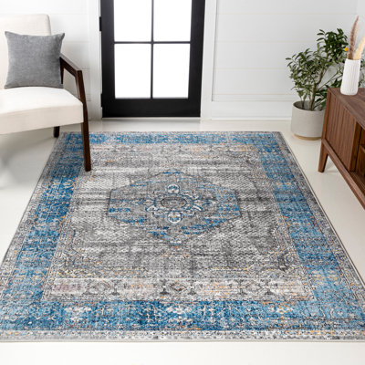 Tapis bleu / gris Stimpson