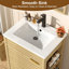 Meuble-lavabo de salle de bain avec lavabo, robinet, tablettes de porte et tablettes latérales ouvertes-908045413-908045415