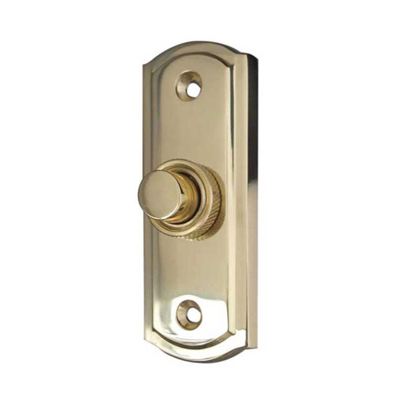 PB Sloane Bell Push Button, Polished Brass