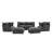 6 - Piece Upholstered Modular Dark Gray Chenille Sectional Sofa Set – Plush Cloud Cushion Lounge Furniture, Customizable Layout for Cozy Living Rooms-1450613488
