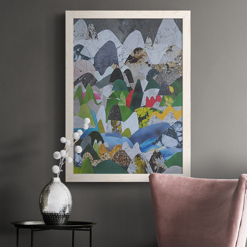 «High Sierras» par Coco Good, reproduction sur toile, H 43,5 po x l 31,5 po x P 1 po, Cadre blanc