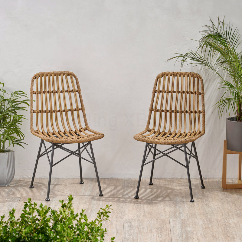 Chaise de patio Sawtelle, Marron clair