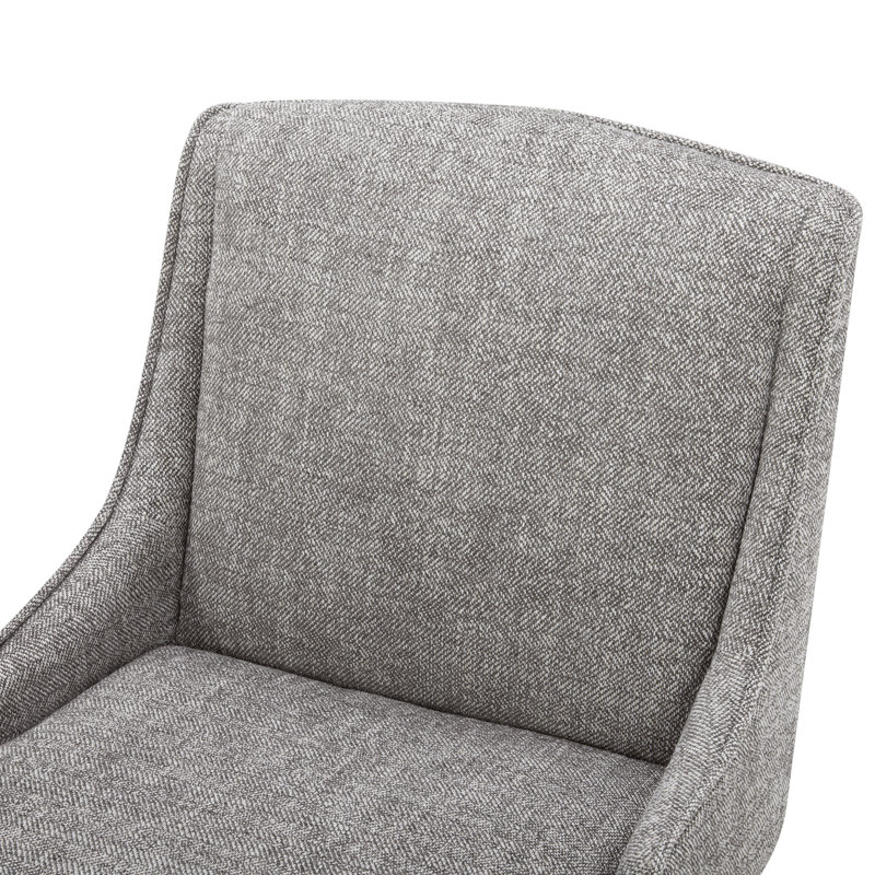 Annelotte 26'' Swivel Counter Stool, Pebble Gray