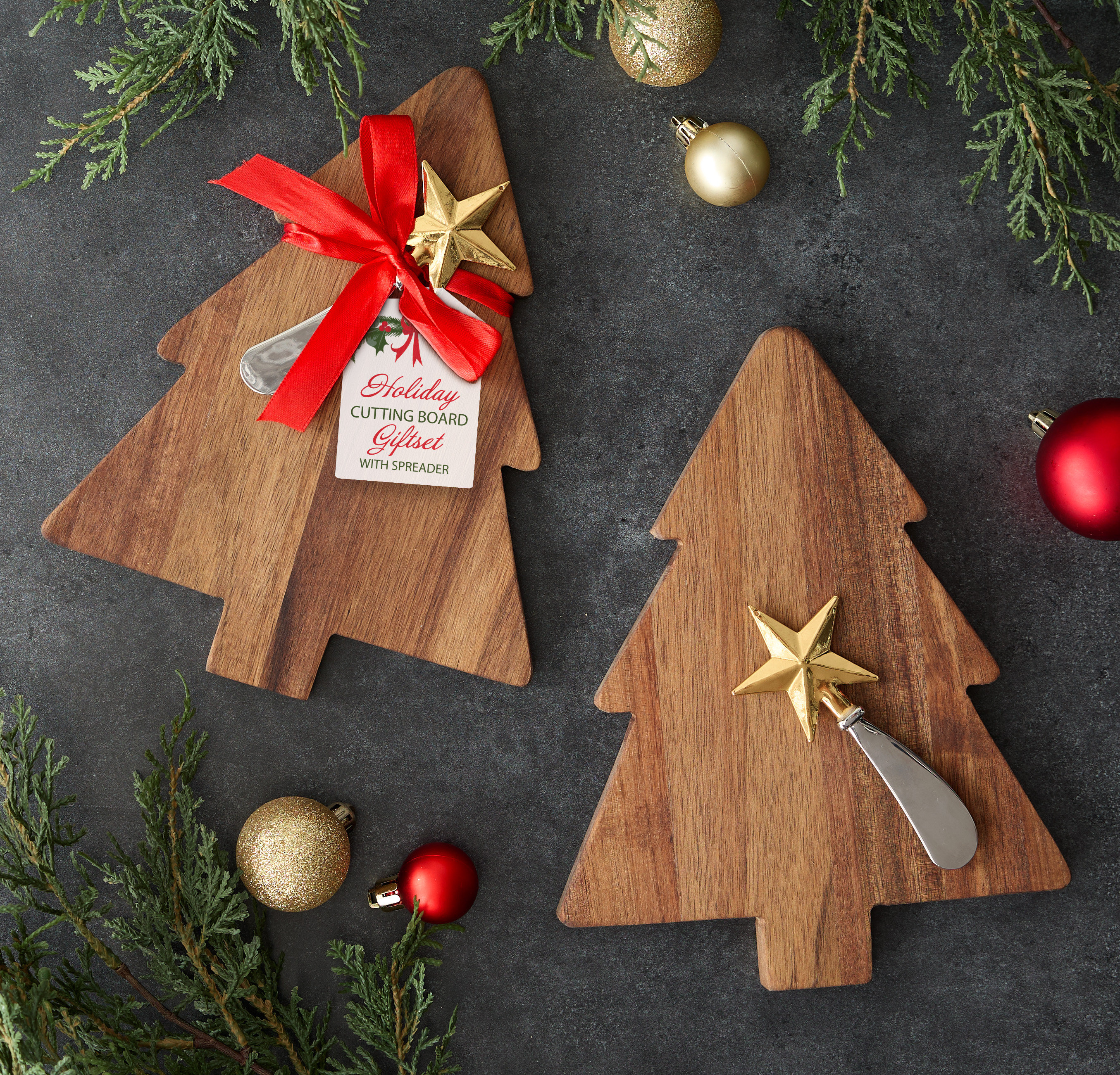 Design Imports Holiday Tree Cutting Board Gift Set/2 | Wayfair