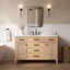 ARIEL Camila 60.25 Single Sink Bathroom Vanity with Carrara White Quartz Top-948418613-948418619