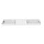 Lavabo de salle de bain mural double à surface solide avec drain dissimulé 84 po Juniper - Blanc-77315789