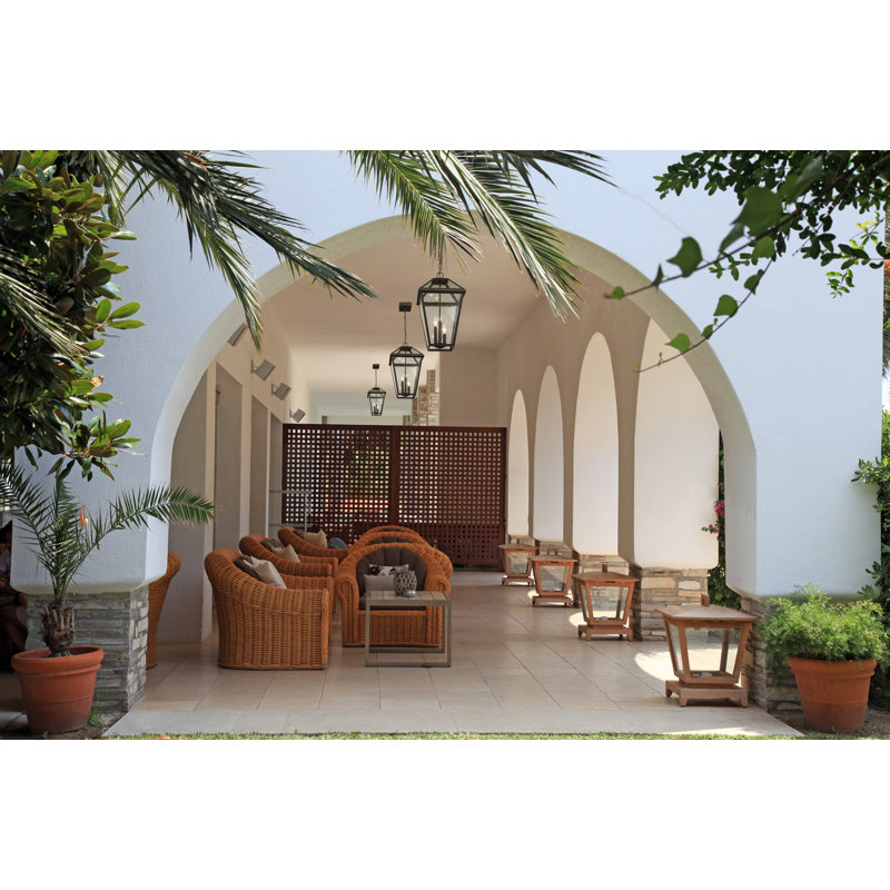 Lanterne suspendue d'extérieur 3 lumières Swerve, Bronze huilé, Grainé, H 21,5 po x l 12,25 po x P 12,25 po