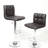 Swivel Faux Leather Adjustable Hydraulic Bar Stool, Set Of 2-2059782555
