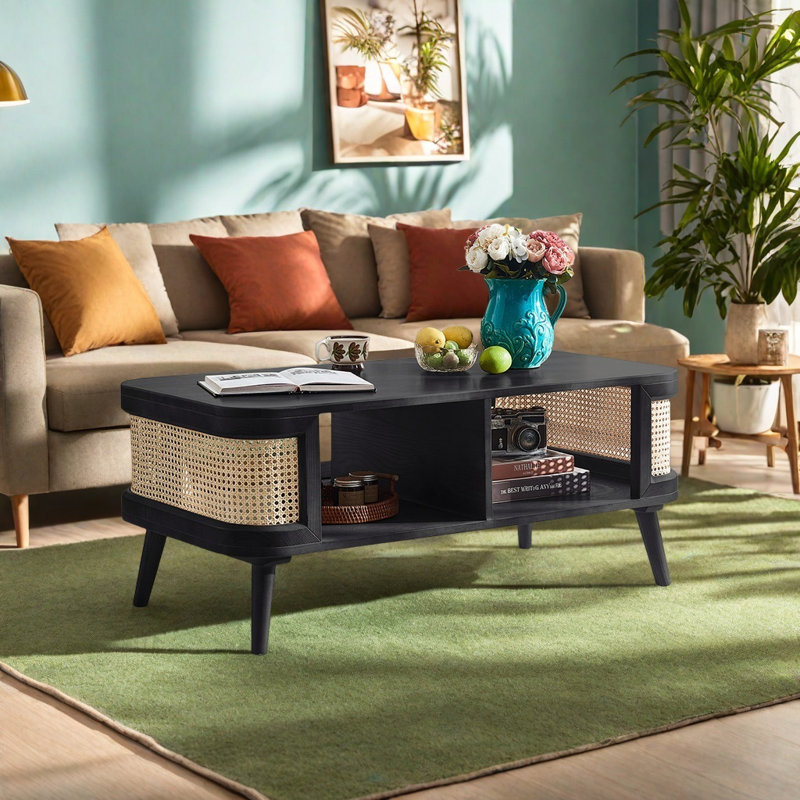 Table basse de style rétro classique français, Noir