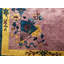 Tapis antique chinois - art déco mauve floral des années 1920
