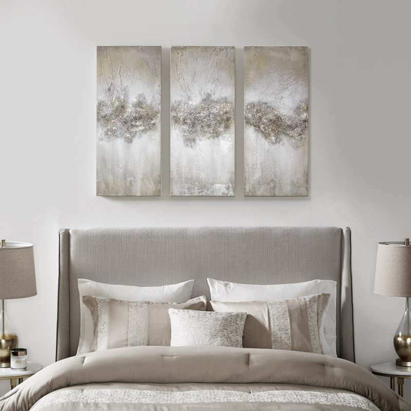 Heavily Embellished 3Piece Canvas Wall Art Set