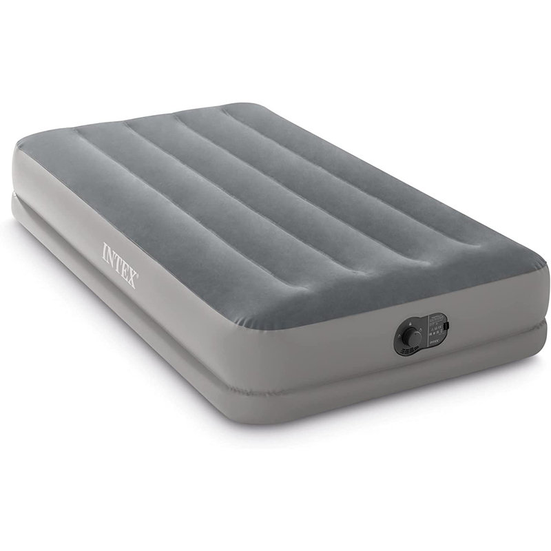 Intex Dura-Beam Prestige 12" Air Mattress with Built-In USB Electric Pump, Twin