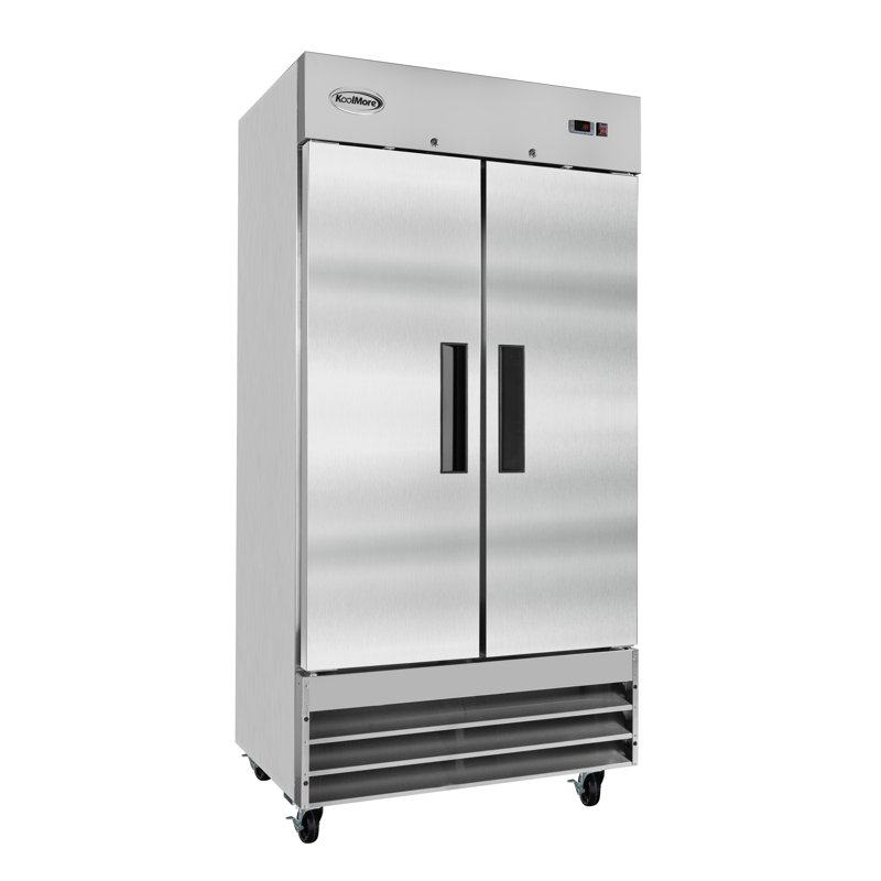 39 in. Commercial Stainless Steel 2-Door Reach-In Refrigerator, 35 cu. ft. RIR-2D-SS35C