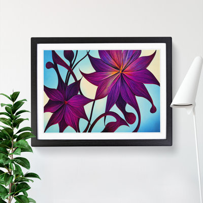 Cool Modern Flowers - Framed Print