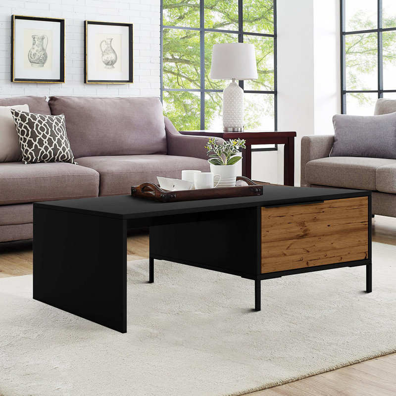 Table basse moderne rectangulaire avec tiroir Halmstad