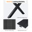 Ensemble de salle à manger extensible 9 pièces pour patio, table et chaises empilables en aluminium antirouille pour 8 personnes, idéal pour terrasse, jardin ou intérieur. Couleur : noir.