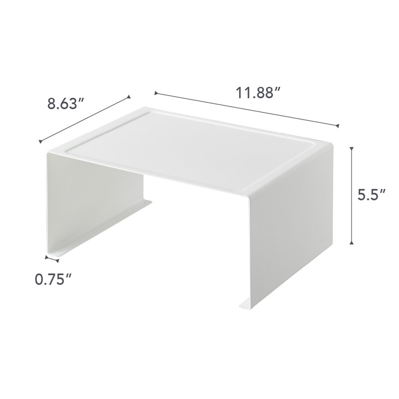 White Steel Stackable Kitchen Counter Shelf Organizer