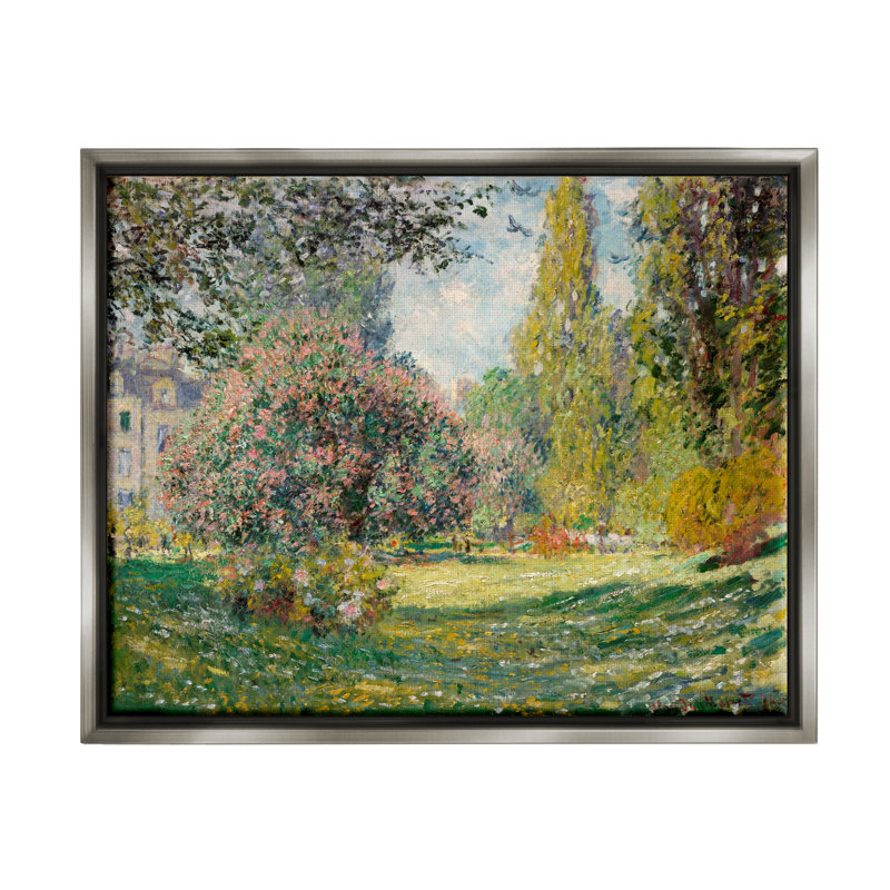 Impressionniste impressionnant sur toile, impressionnant, H 31 po x l 25 po x P 1,7 po, Cadre flottant gris lustré