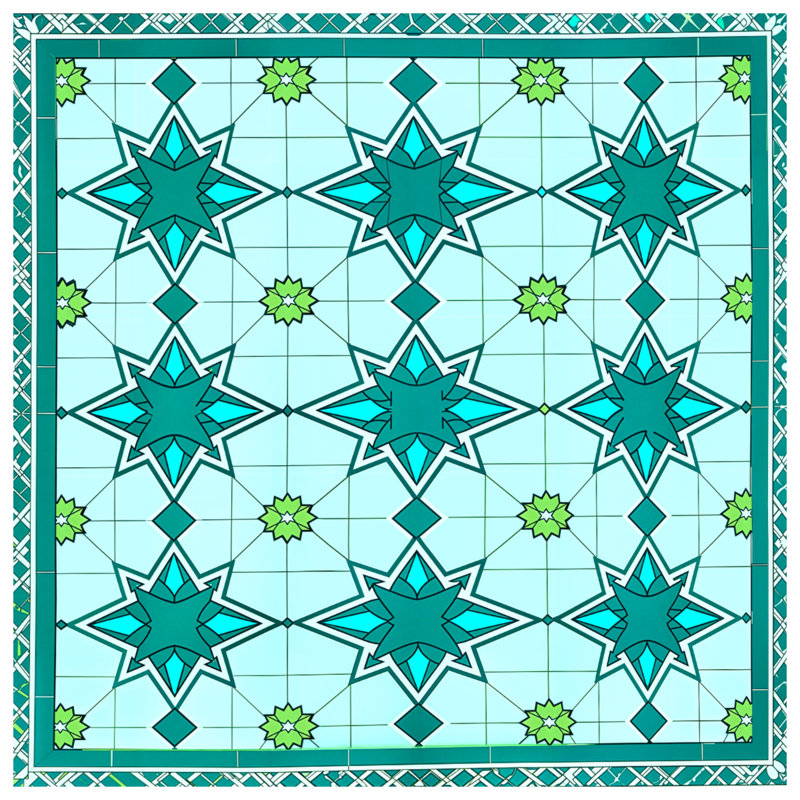 Couvre-lit matelassé Star Mosaic Tiles, Double