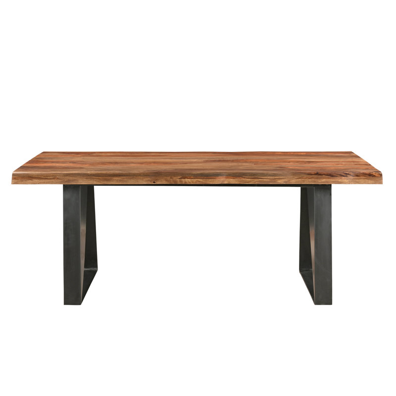 Chaliyah 6 - Person Solid Wood Top Double Pedestal Dining Set, Natural