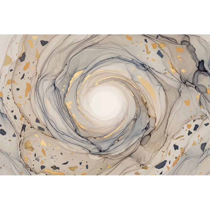 Abstrait marbre tourbillon de papier peint inspiré d'une géode, 120"x96", Peel and Stick