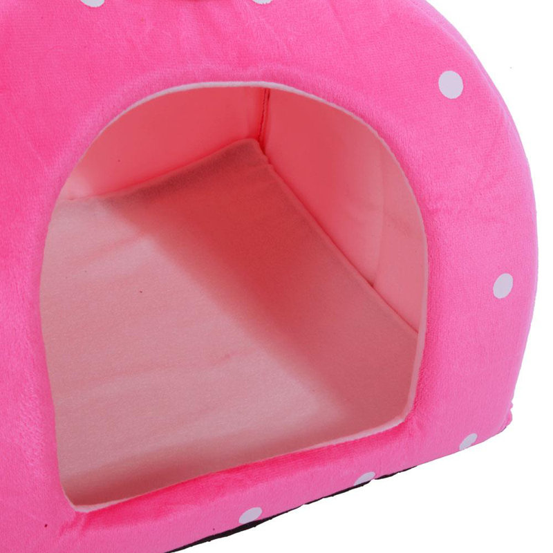 Dôme d’animal doux en coton Ricard, l 13,39 po x P 14,17 po x H 16,14 po, Rose