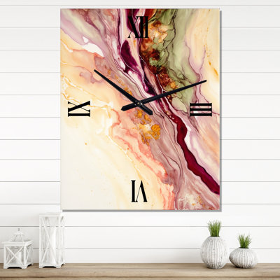 Jermanie - Abstract Liquid Ink Wall Clock Oversized