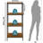 Harless Etagere Bookcase - 4-Tier Open Shelf, Industrial Storage Unit-2133122629