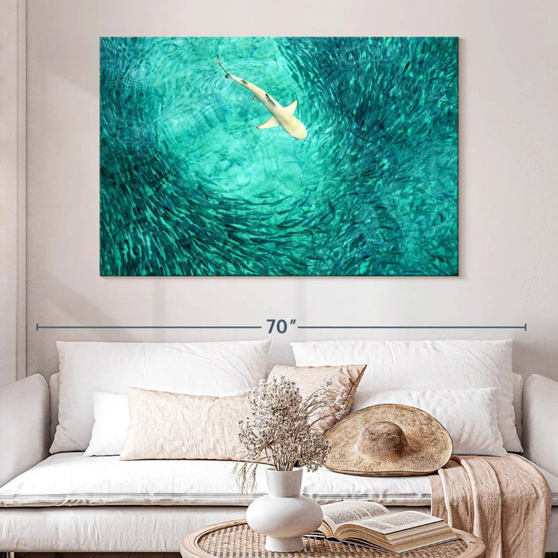 Brampt Shark Prey, 34" H x 51" W