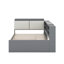 Lit plateforme double avec lit gigogne, tablettes et tête de lit-869368592