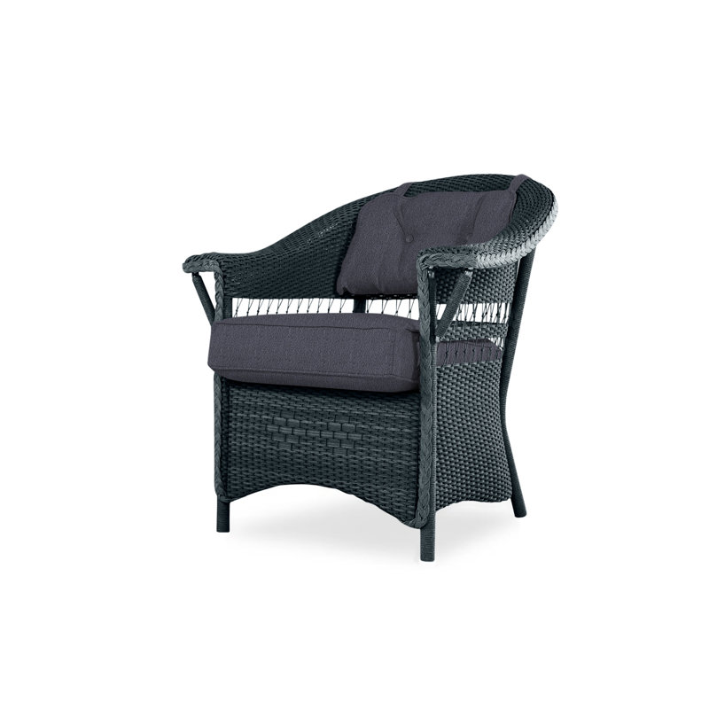 Nantucket Outdoor Dining Armchair, Decorline Navy, Ebony