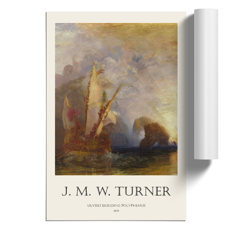 Ulysses Deriding Polyphemus Print by Joseph Mallord William Turner - Frameless Print, 30cm H x 21cm Wx 0.1cm D