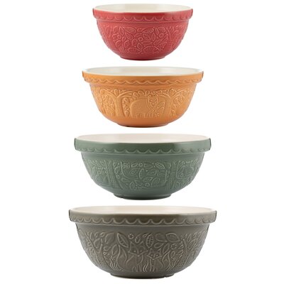 Mason Cash in the Forest 4 Piece Earthenware Mixing Bowl Set -  1800.286U