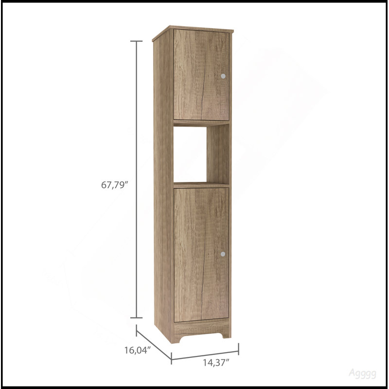 Ibis Linen Cabinet, Double Doors, Four Interior  Shelves, Two Cabinets  , Beige