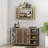 Wall Mounted Wine Rack with Wine Glass Rack,Gold